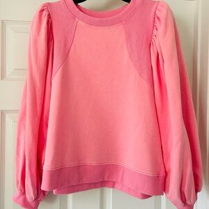 JODIFL Vibrant Pink, Puff Sleeve Top, Size Medium (Brand New!)